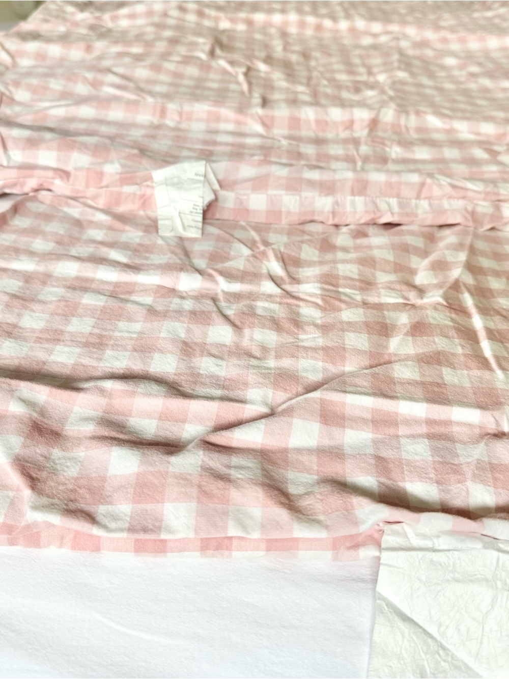 Set of 2 Pehr Check Mate Toddler Blanket - Pink & White Gingham - Picture 3 of 10